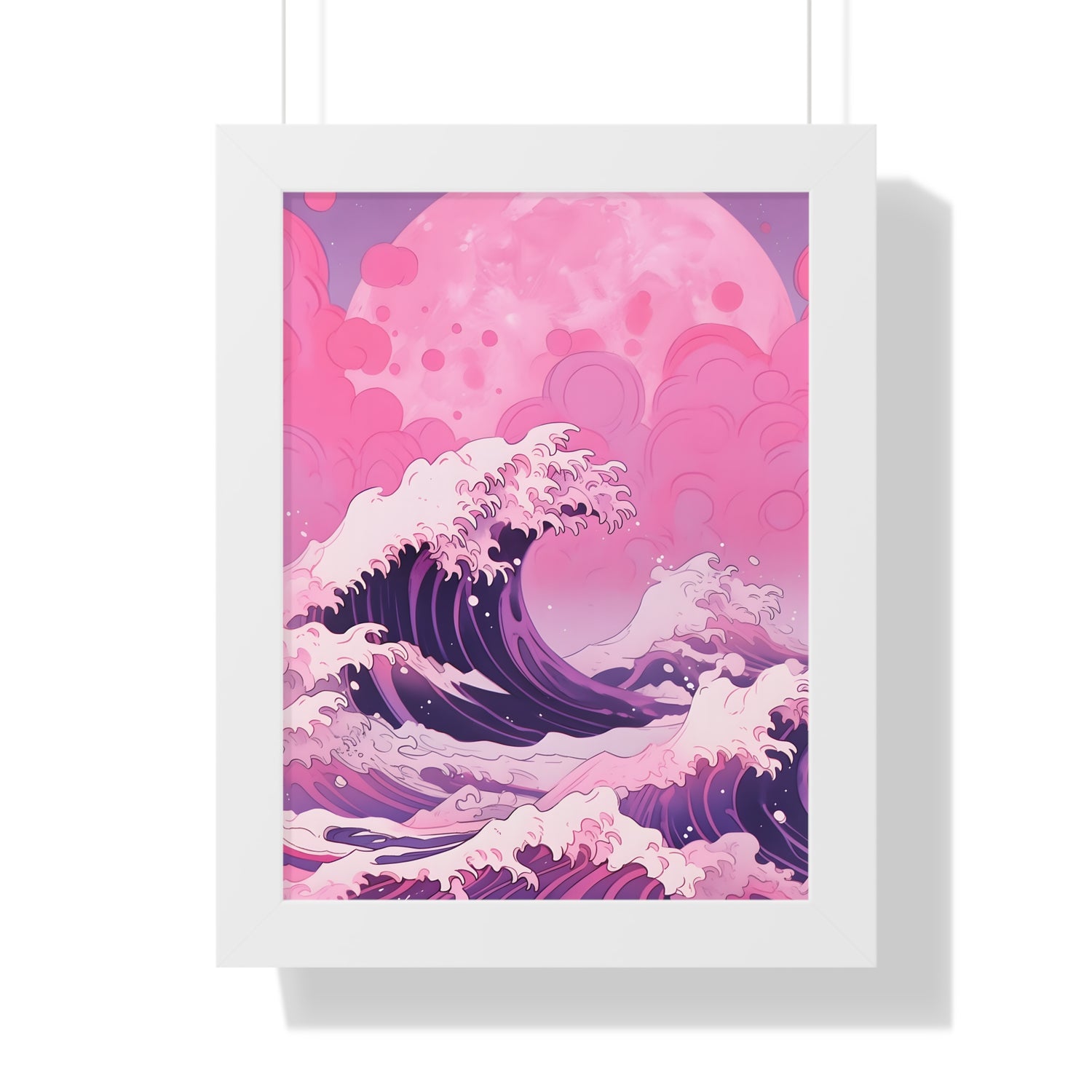 Framed Paper Print - Pink Moon Tide