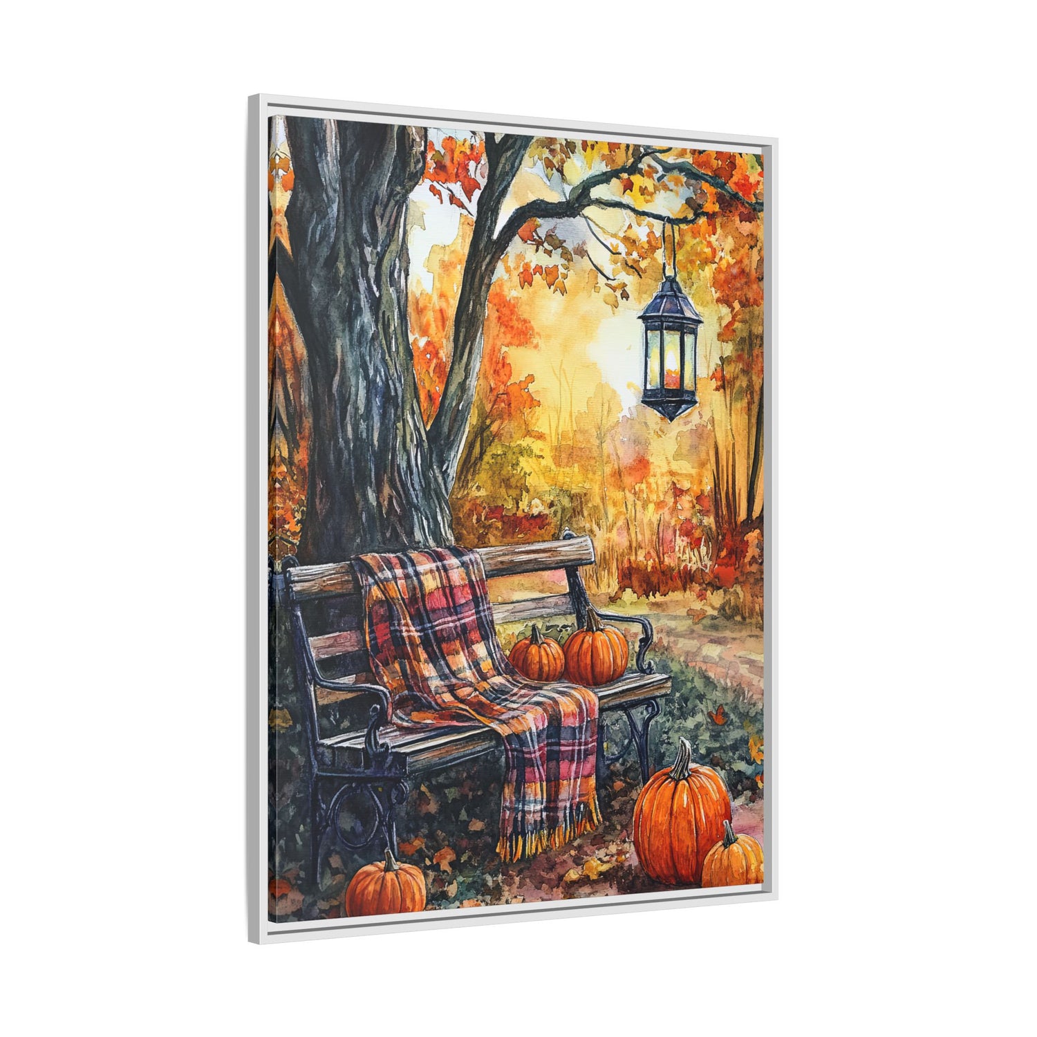 Framed Canvas - Golden Pause in Fall