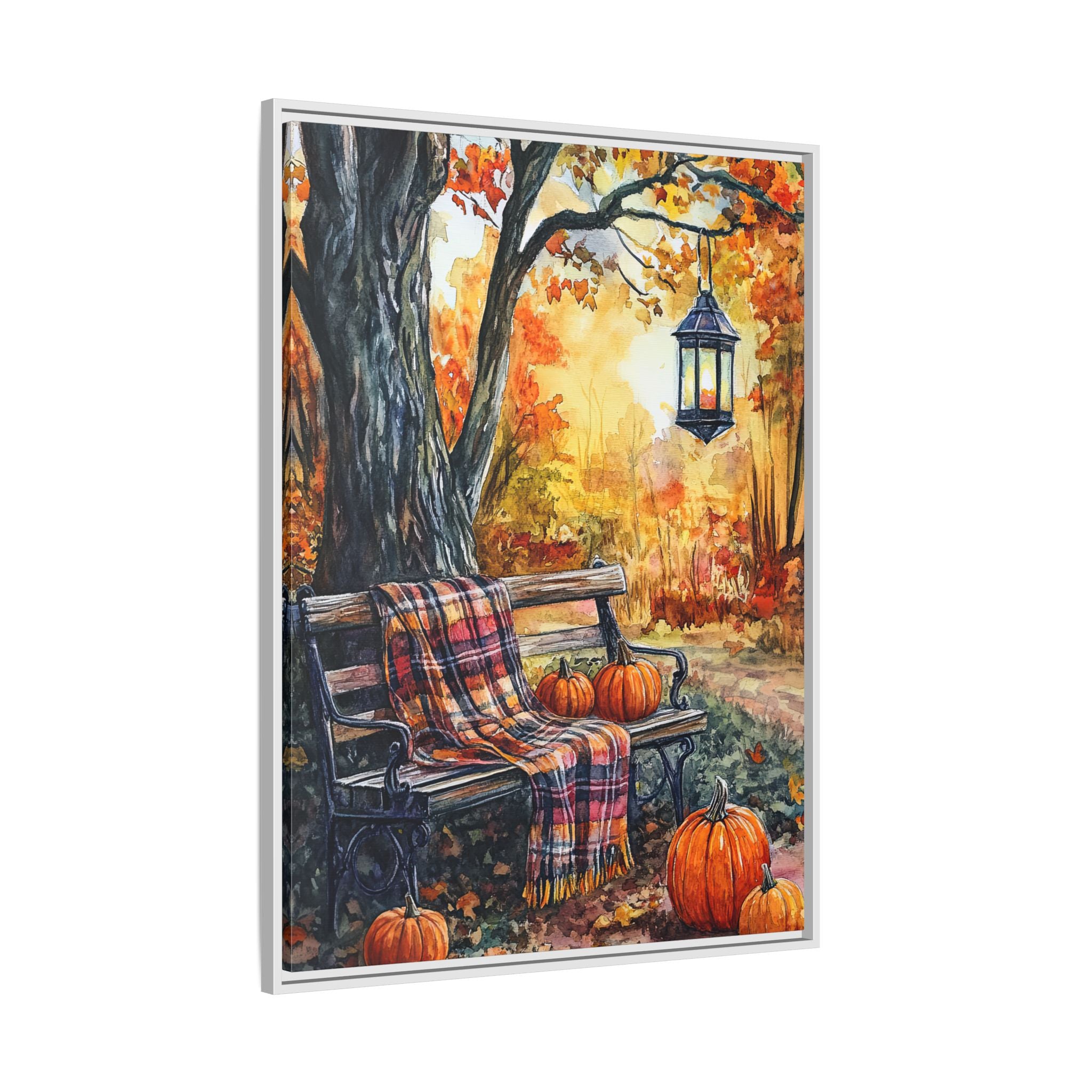Framed Canvas - Golden Pause in Fall