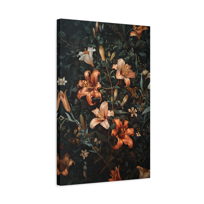1.25" Matte Canvas - Elegant Blooming Lilies