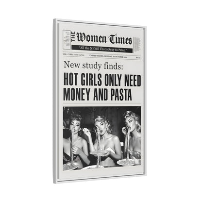 Framed Canvas - Retro Pasta Gazette