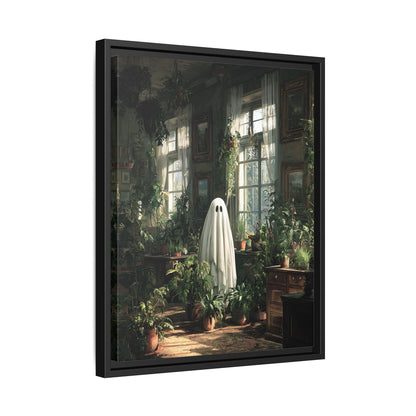 Framed Canvas - Ghost Among Houseplants