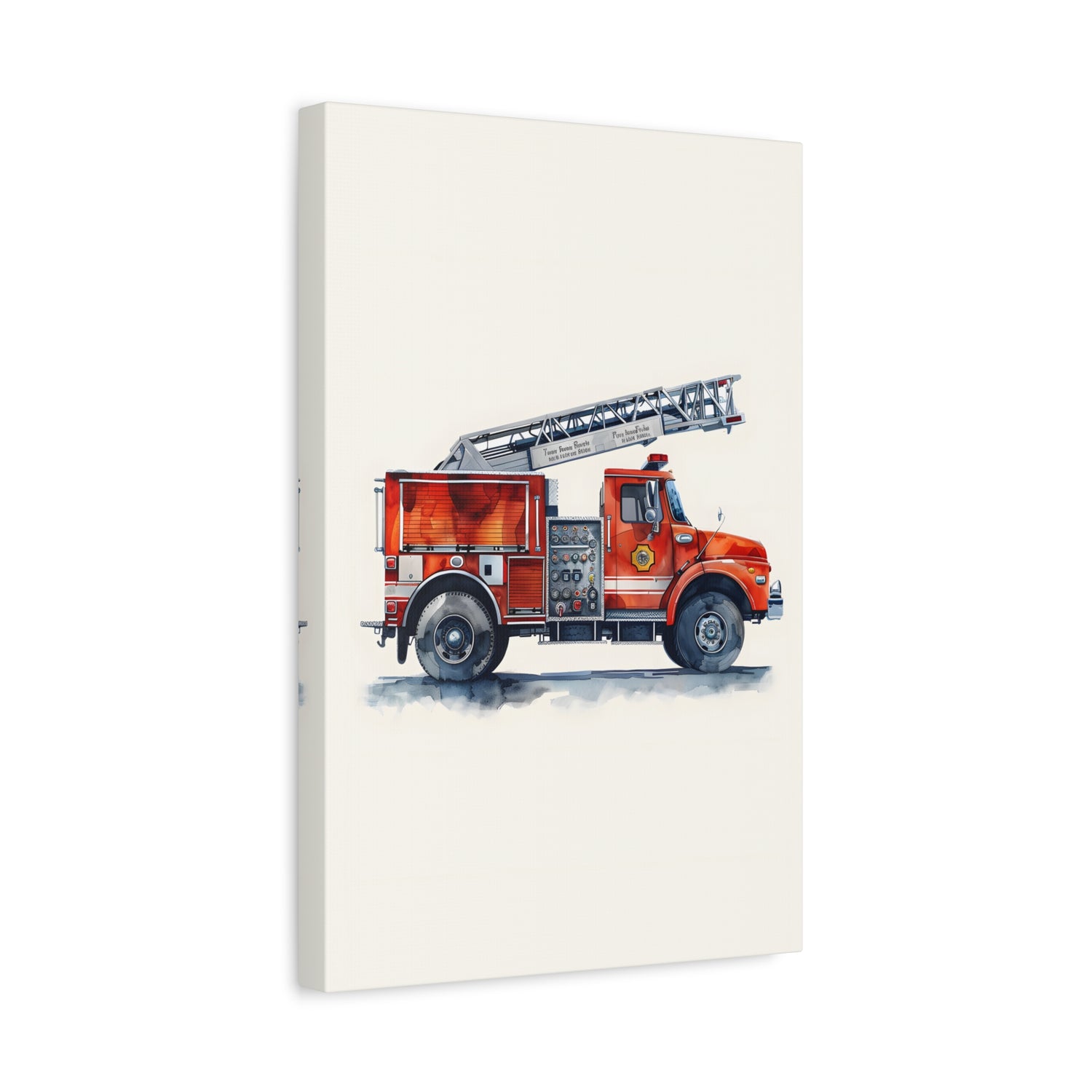 1.25" Matte Canvas - Ladder Firetruck Nursery