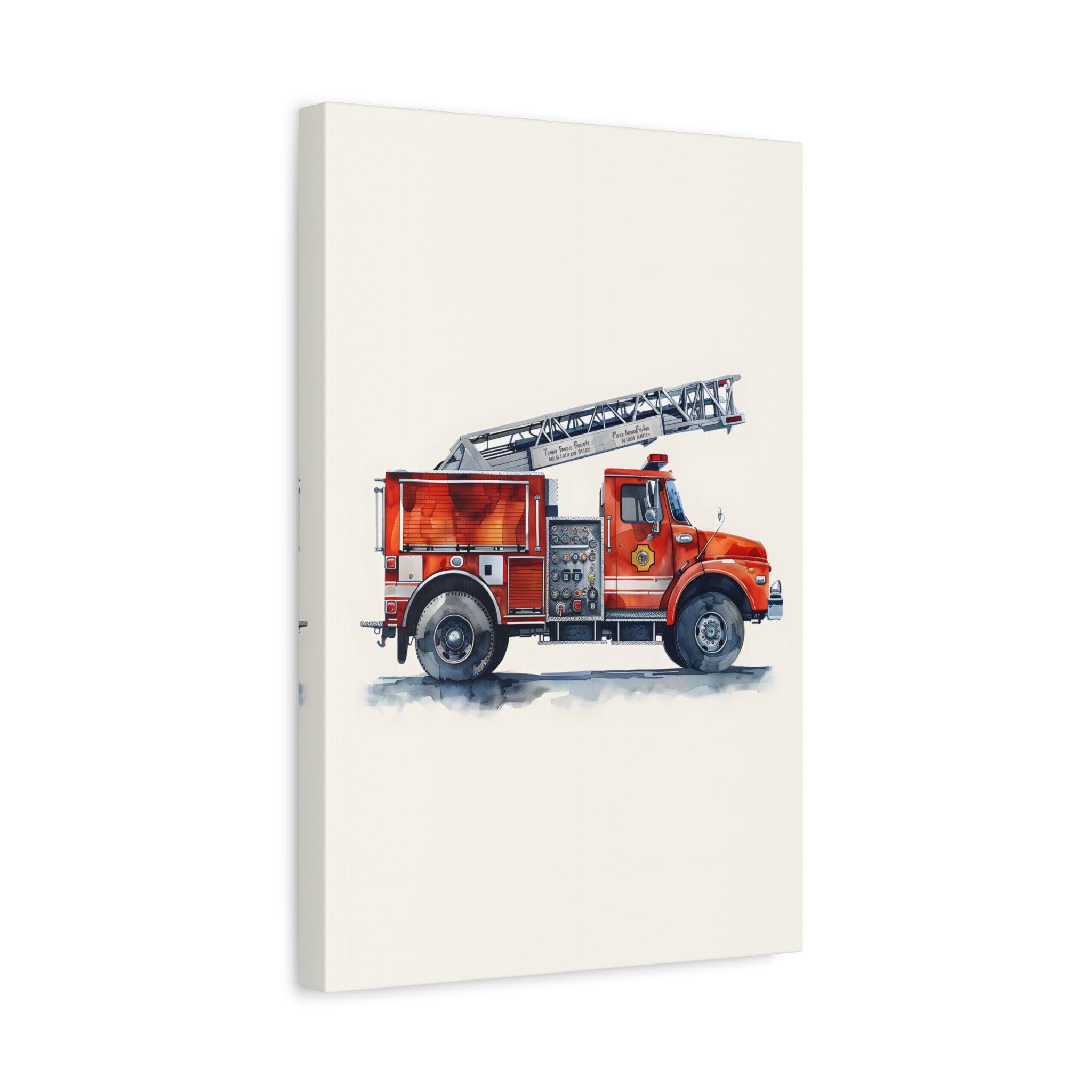 1.25" Matte Canvas - Ladder Firetruck Nursery