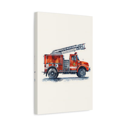 1.25" Matte Canvas - Ladder Firetruck Nursery