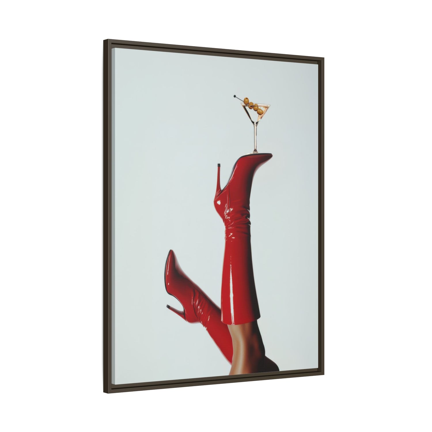 Framed Canvas - Cocktails &amp; Red Stilettos