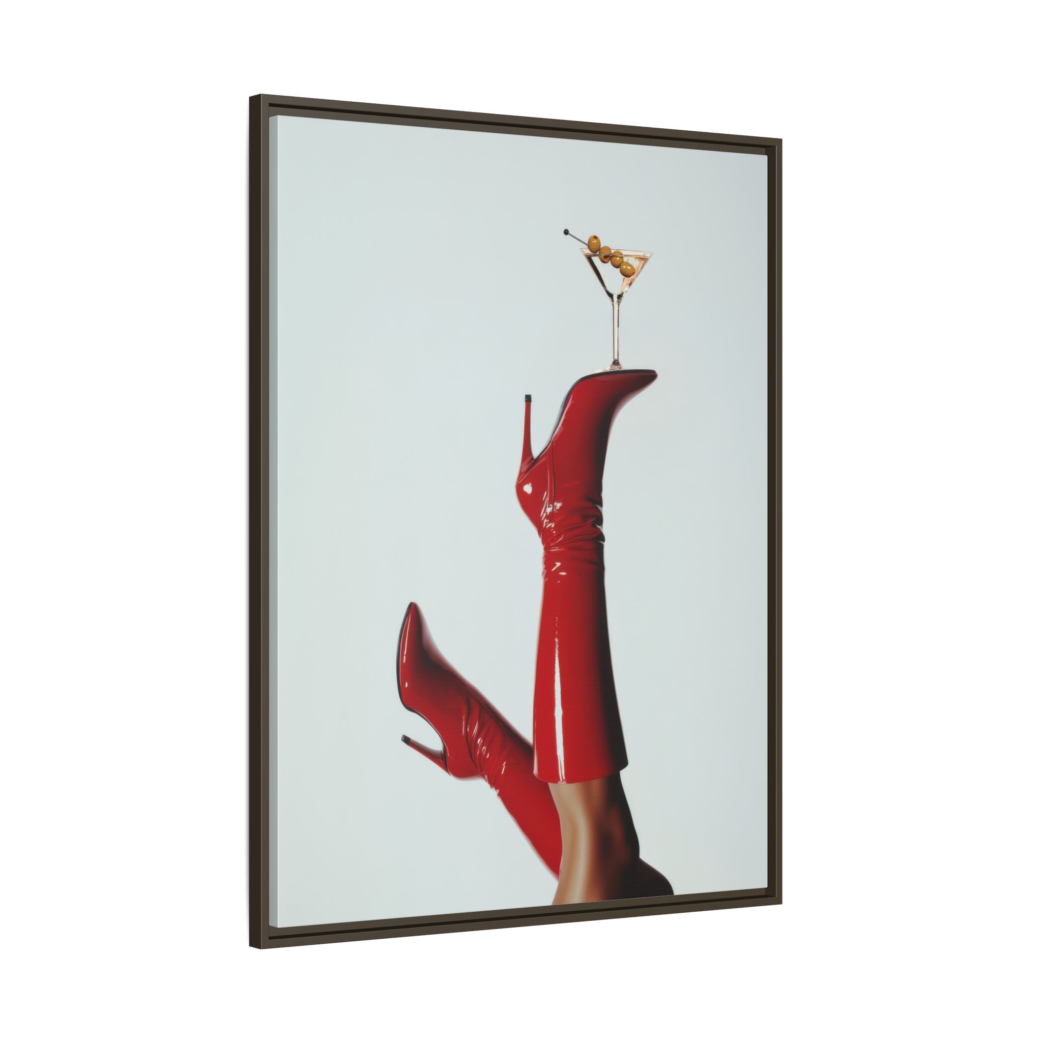 Framed Canvas - Cocktails &amp; Red Stilettos