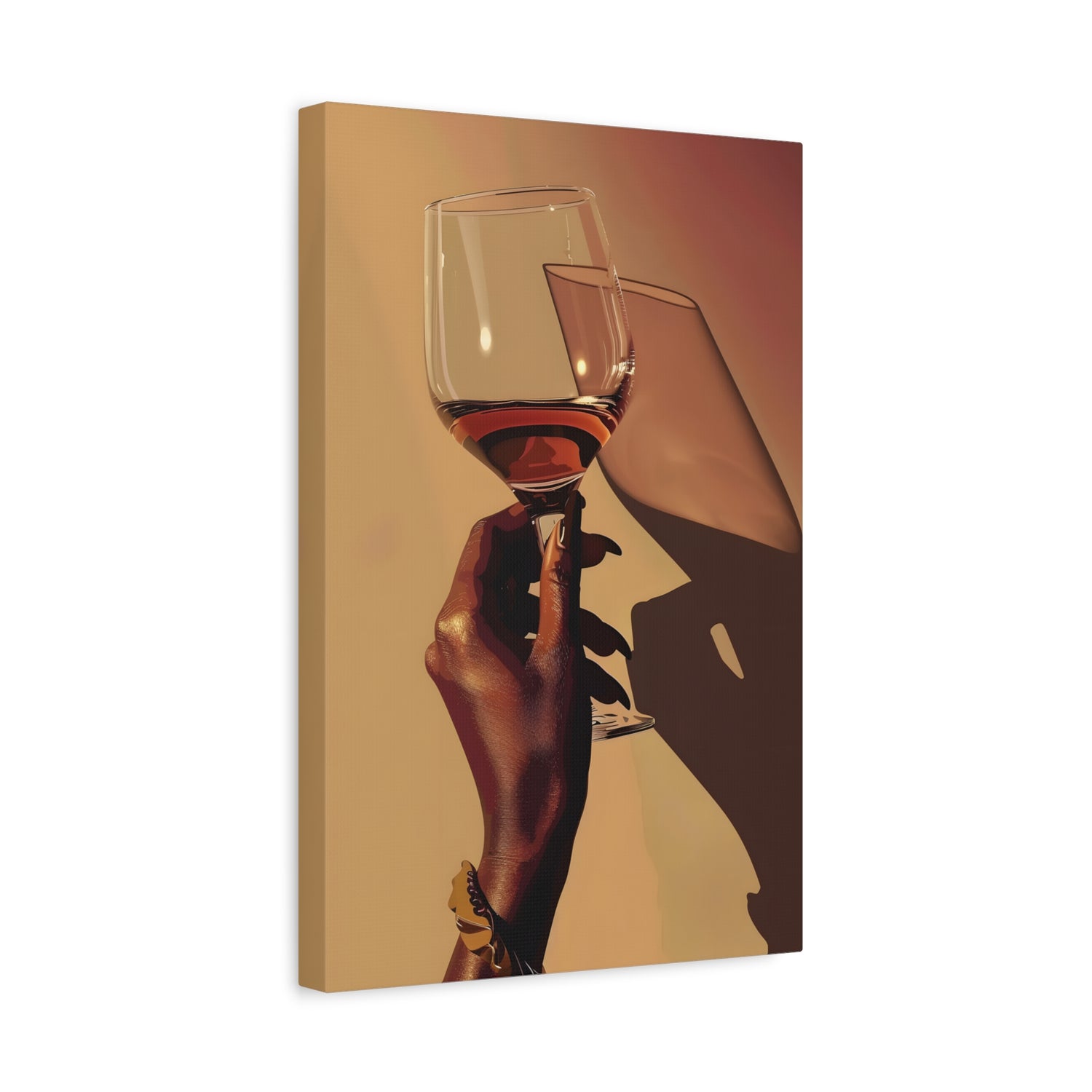 1.25" Matte Canvas - Golden Hour Wine Toast