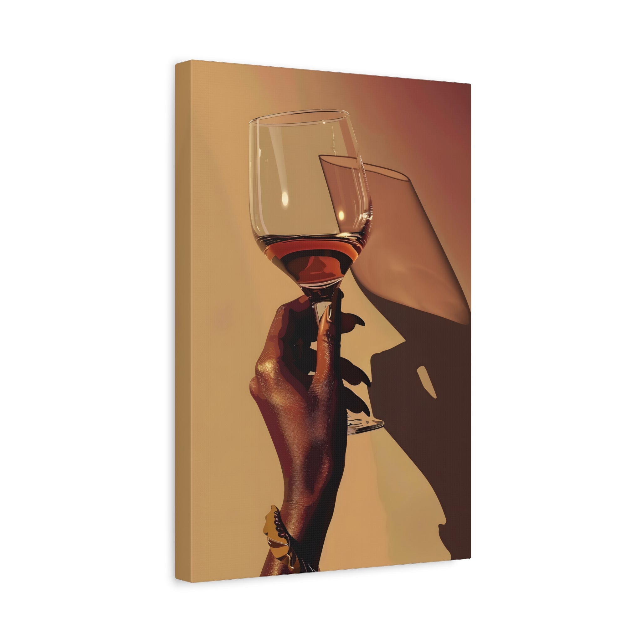 1.25" Matte Canvas - Golden Hour Wine Toast