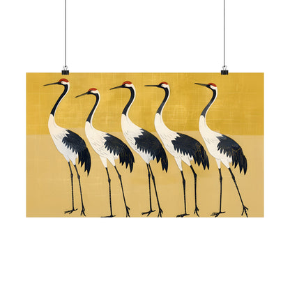 Golden Parade of Cranes