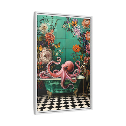 Framed Canvas - Octopus Bath Royale