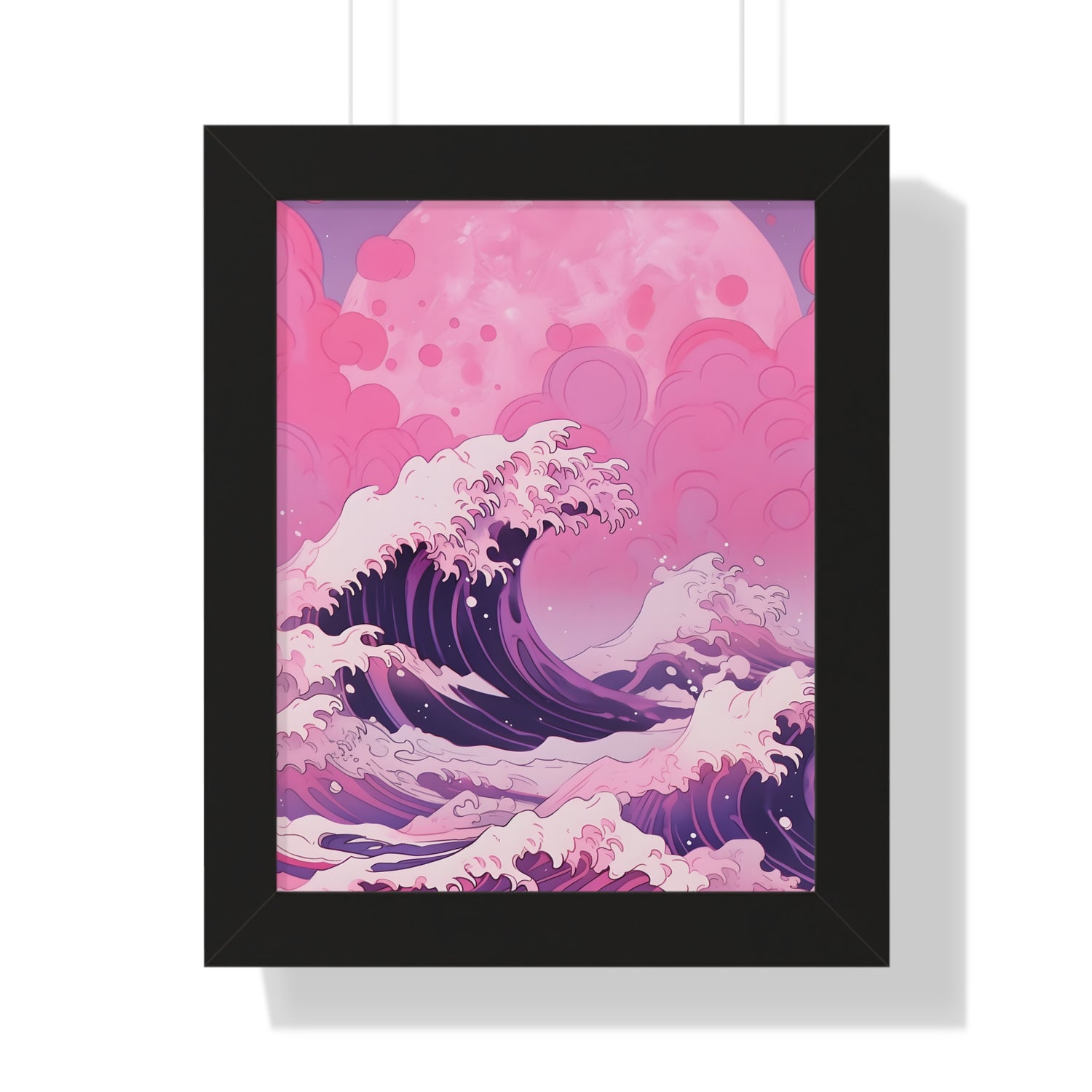 Framed Paper Print - Pink Moon Tide