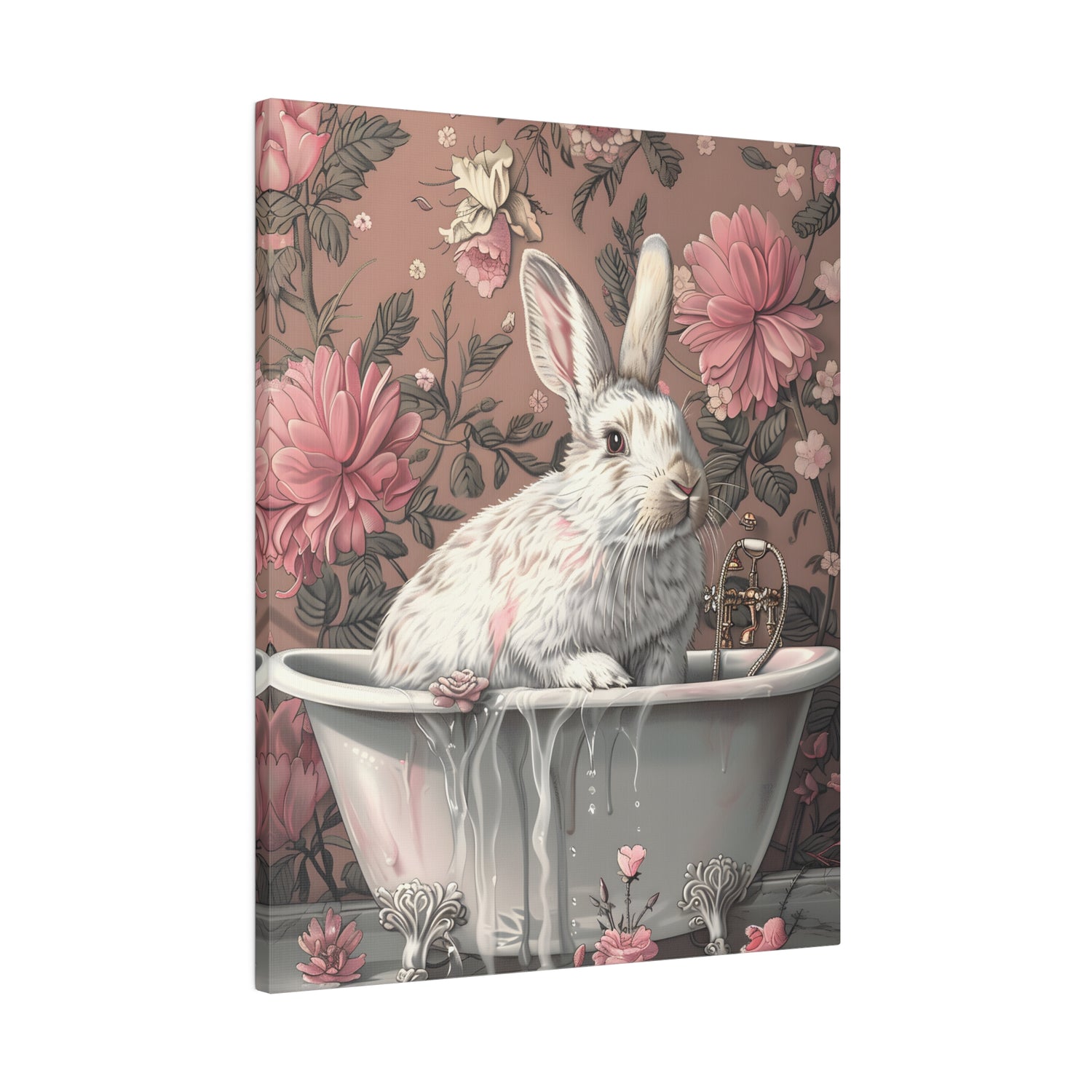 .75&quot; Matte Canvas - Bathing Bunny Bloom