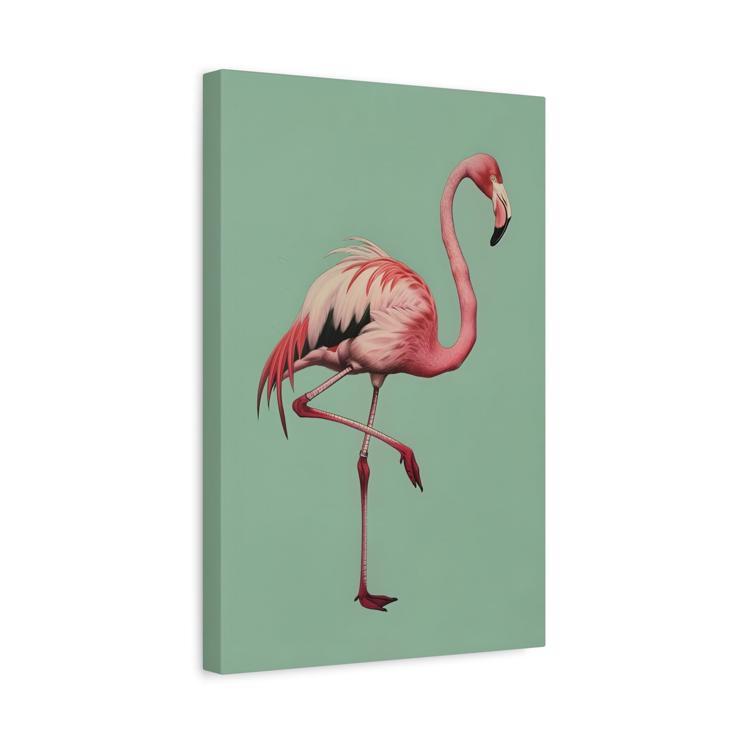 1.25" Matte Canvas - Pink Flamingo Tropical