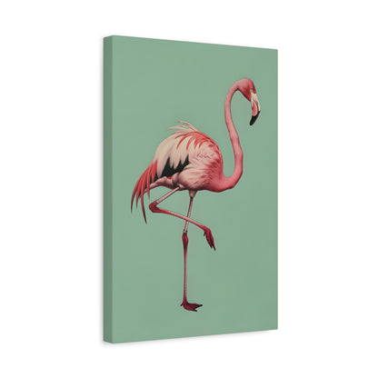 1.25" Matte Canvas - Pink Flamingo Tropical