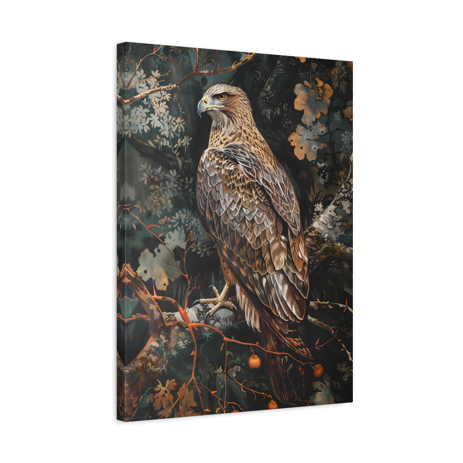 1.25" Matte Canvas - Majestic Hawk in Autumn