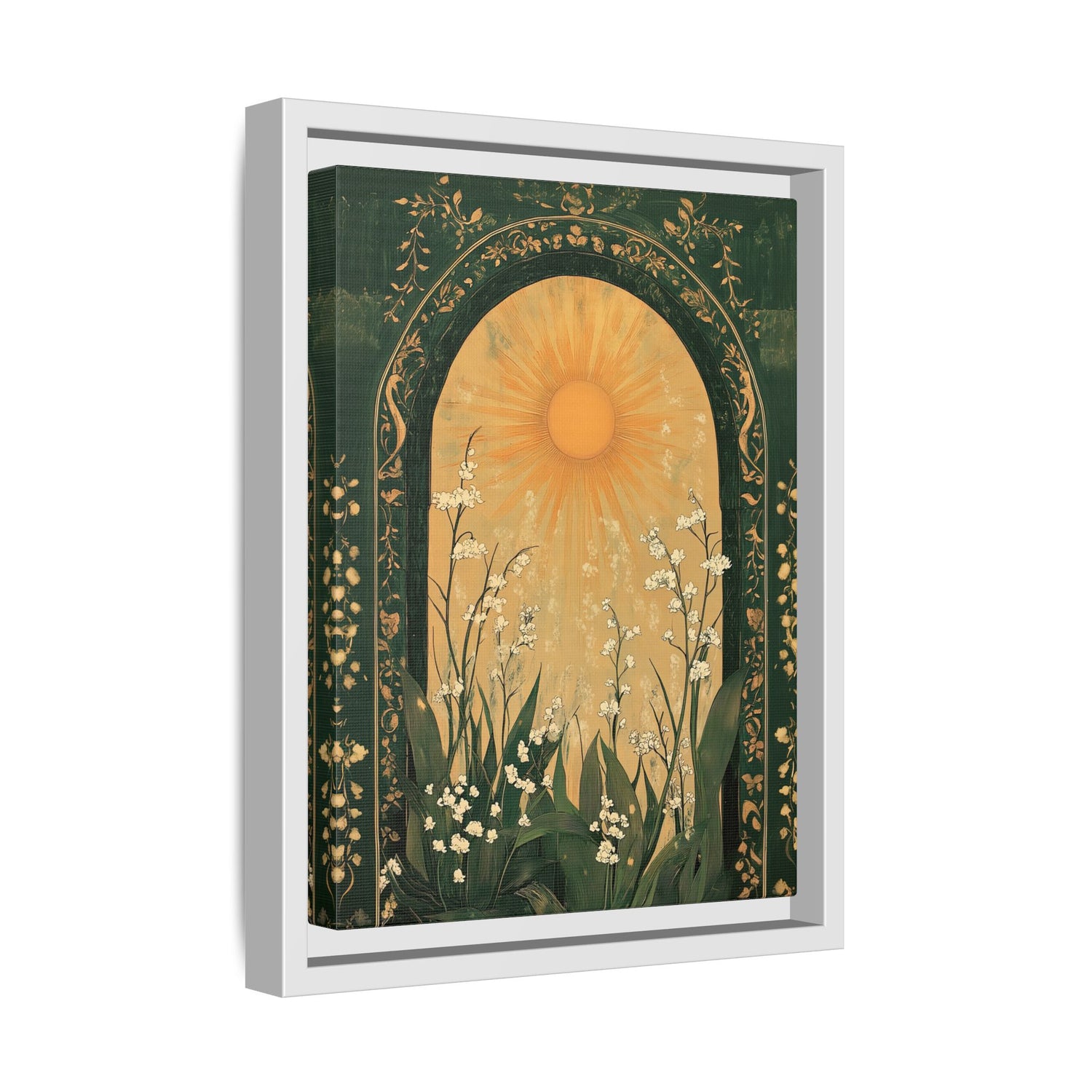 Framed Canvas - Lily of the Valley Archway