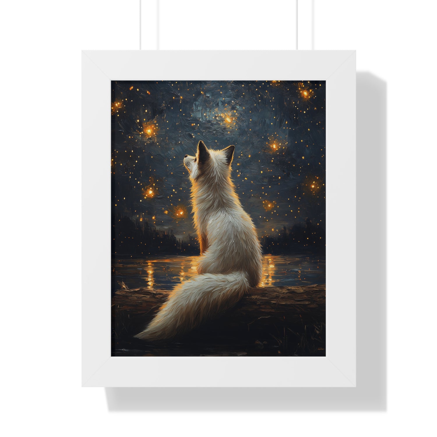 Framed Paper Print - Stargazing Fox Reverie