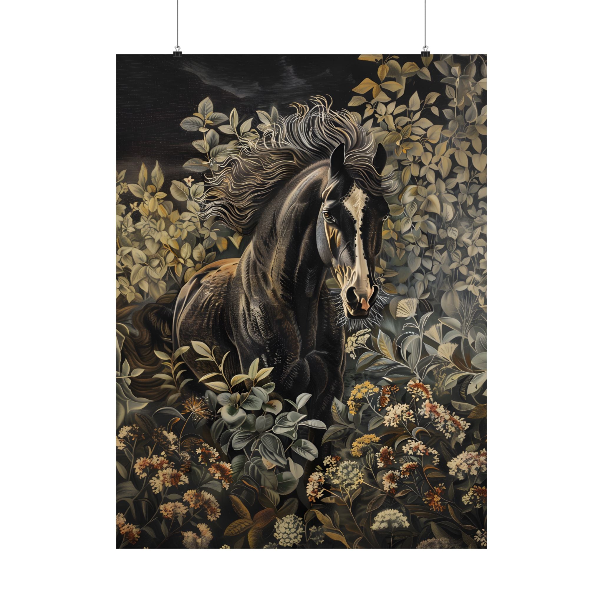 Equine Elegance in Twilight Bloom