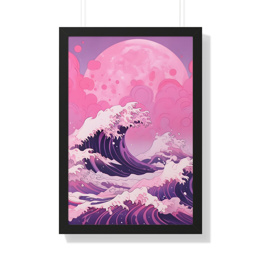 Framed Paper Print - Pink Moon Tide