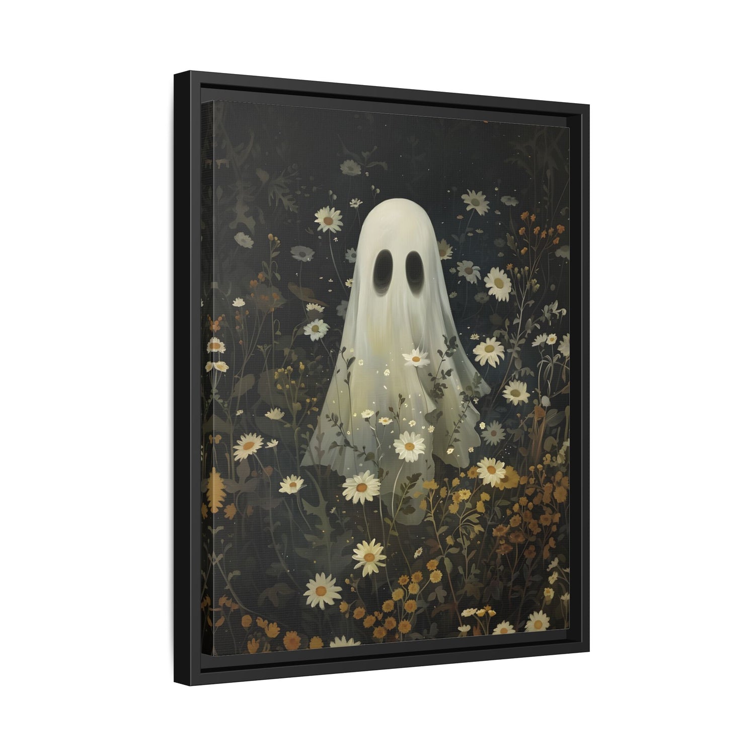 Framed Canvas - Daisy Meadow Ghost