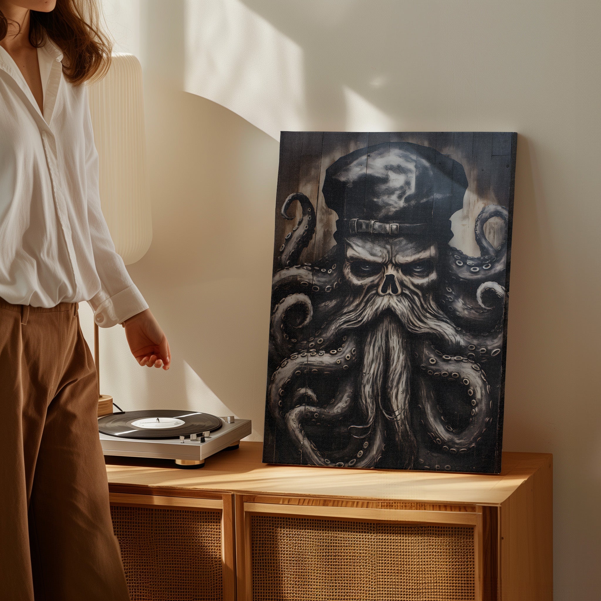 .75&quot; Matte Canvas - Kraken Captain&