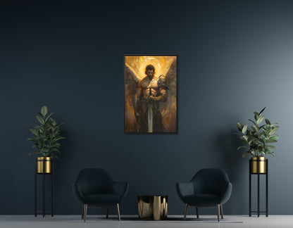 Framed Canvas - Celestial Warrior&