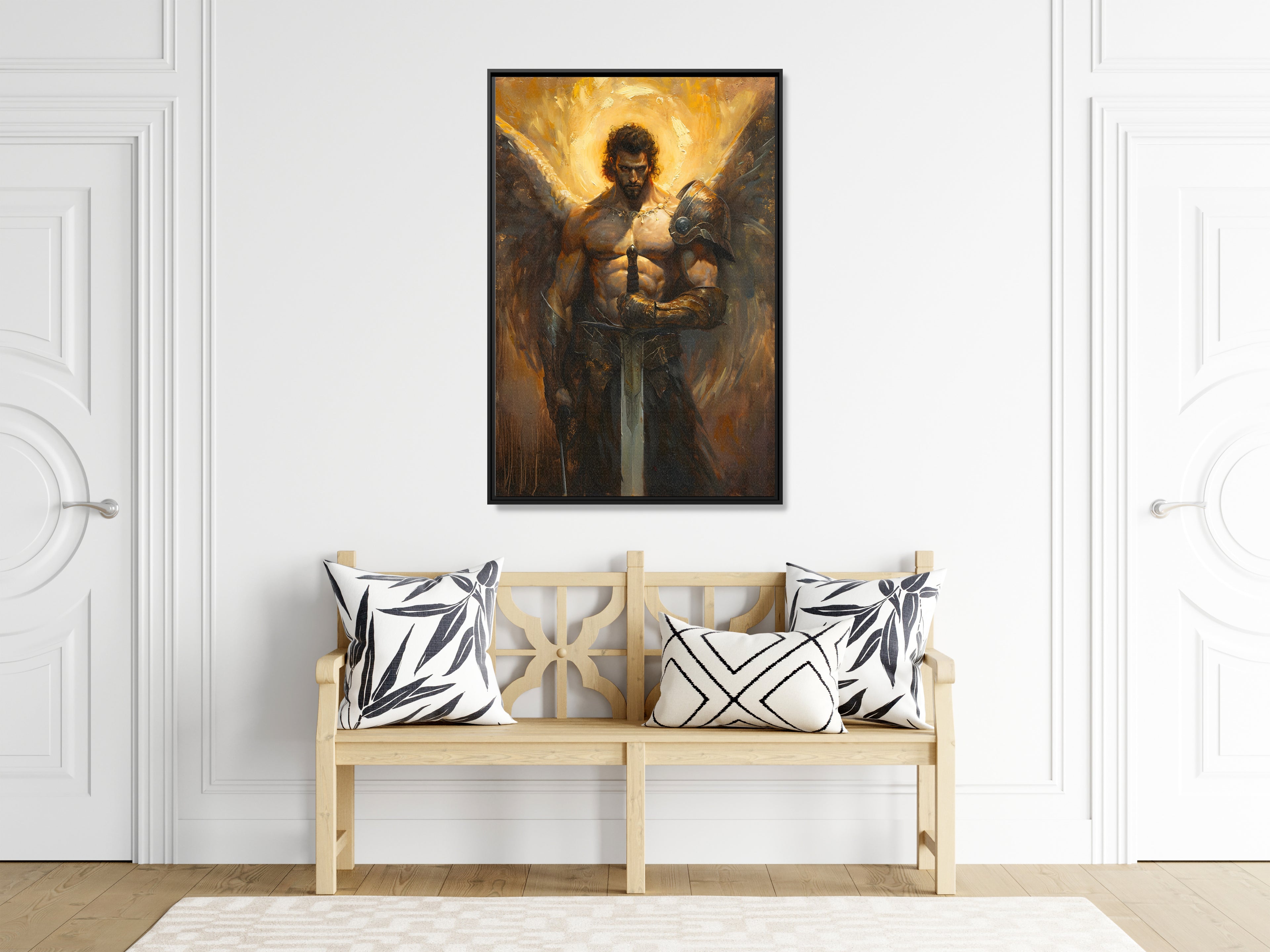 Framed Canvas - Celestial Warrior&