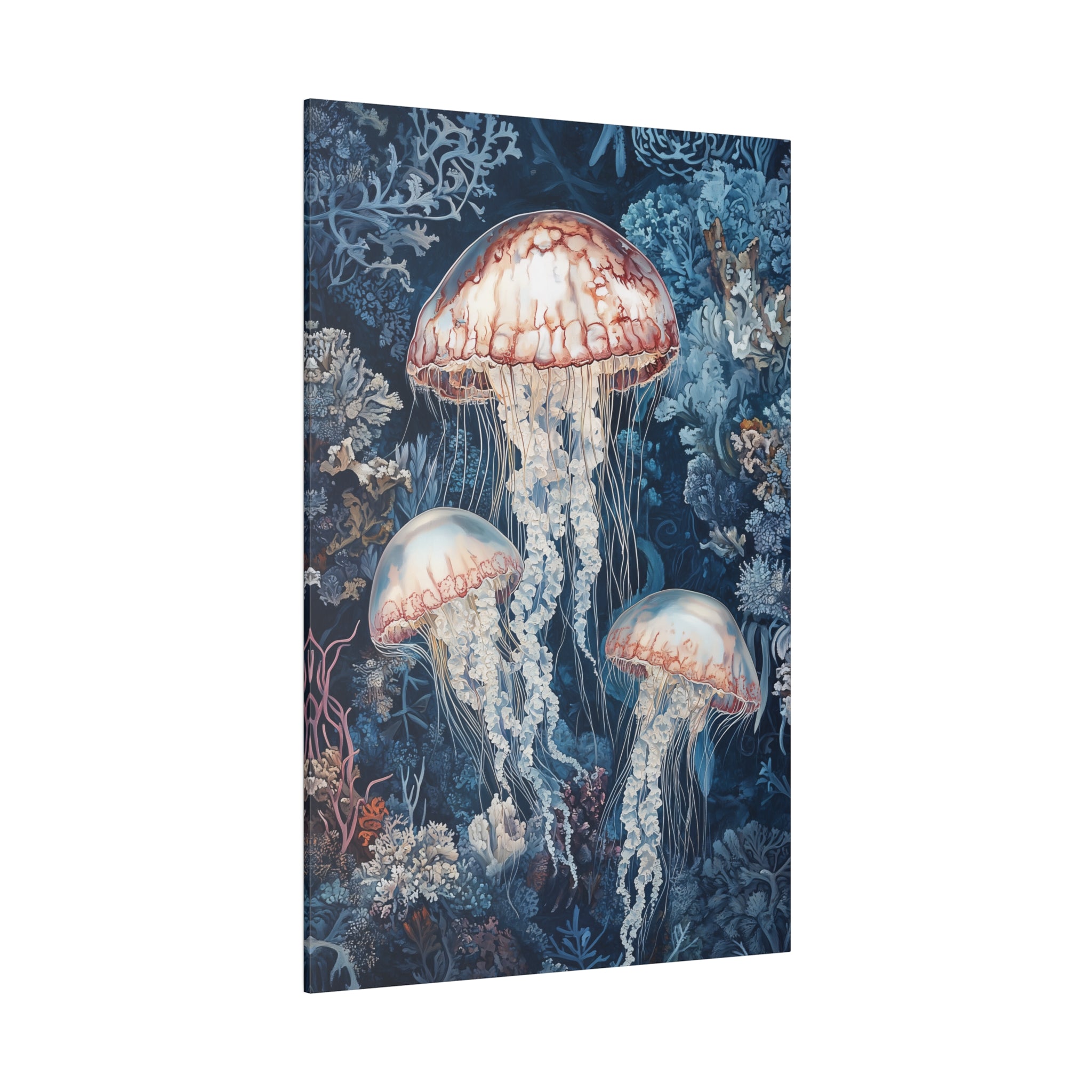 .75&quot; Matte Canvas - Ethereal Ocean Jellyfish