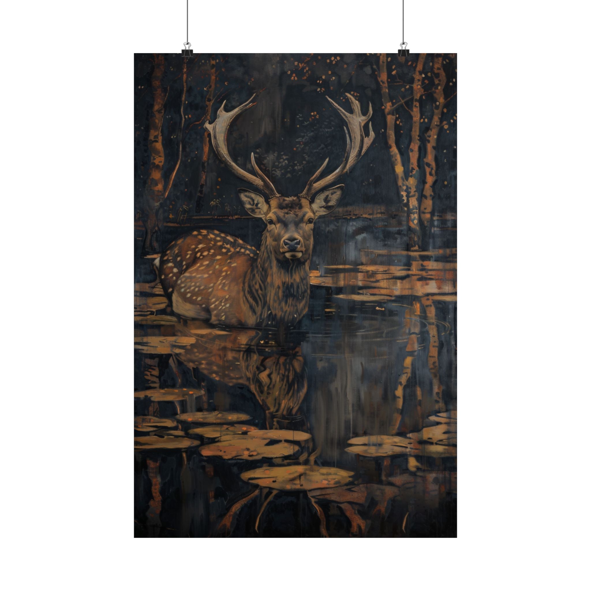 Twilight Stag Reflection