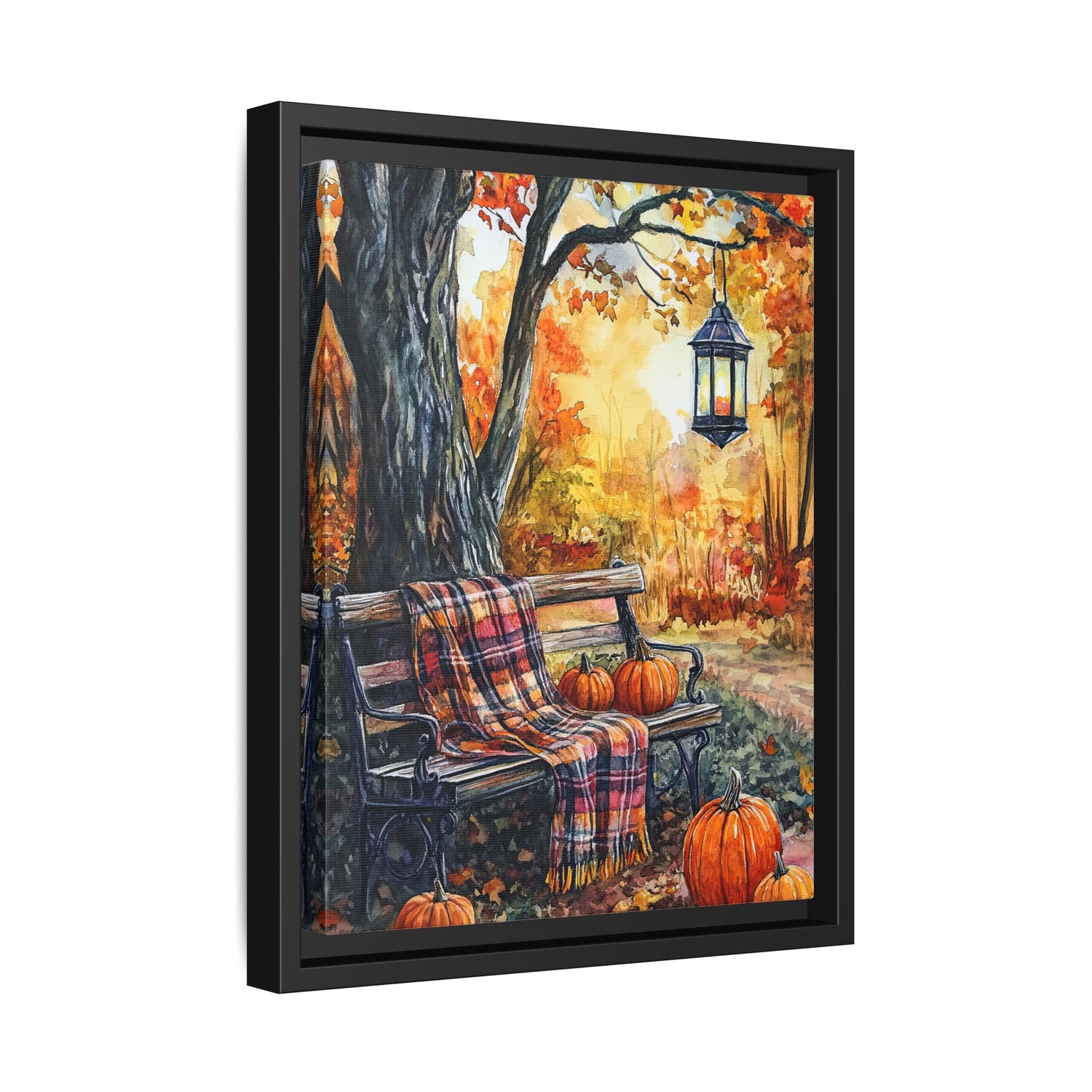 Framed Canvas - Golden Pause in Fall