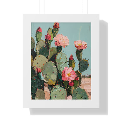 Framed Paper Print - Arizona Blooming Cactus Color