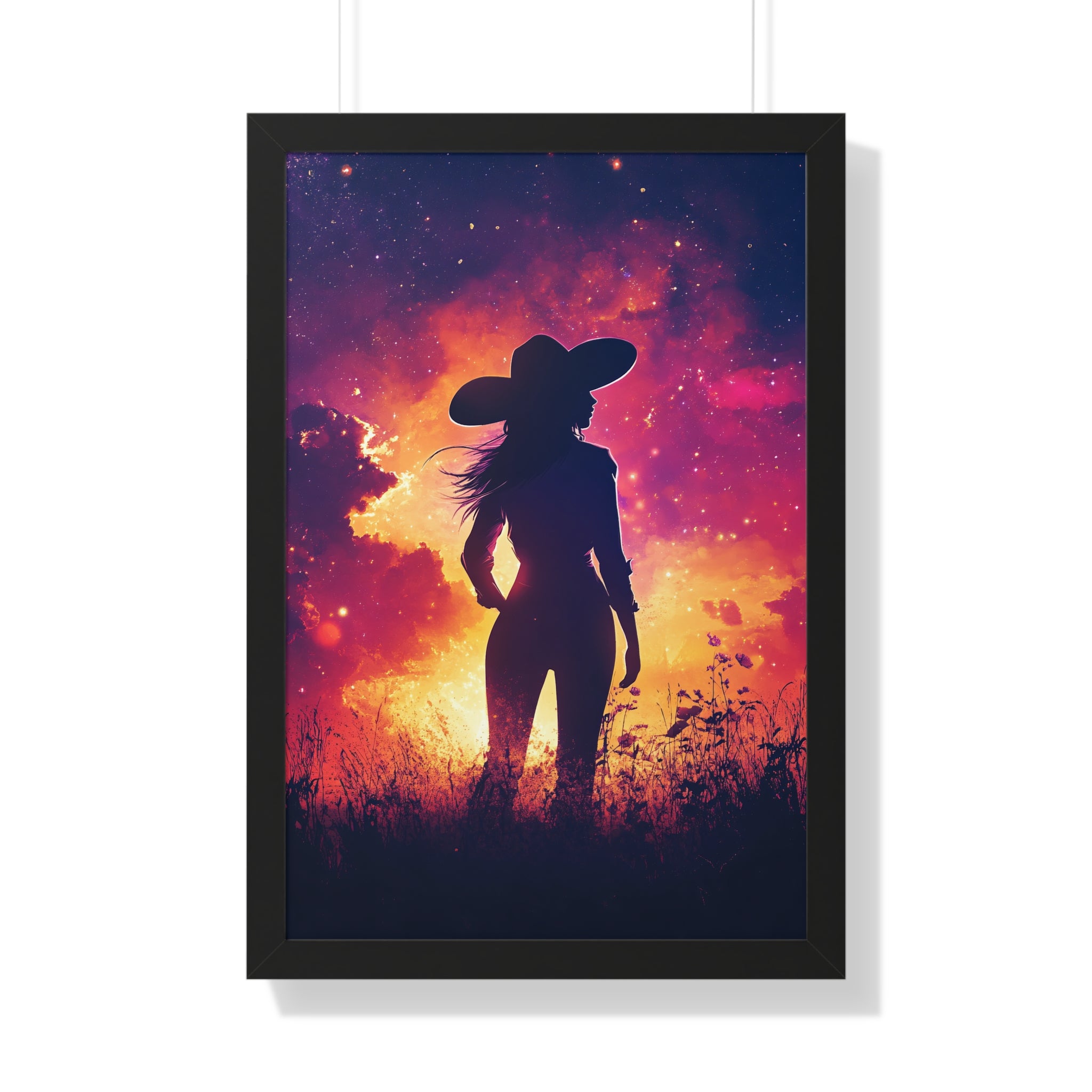 Framed Paper Print - Cosmic Cowgirl