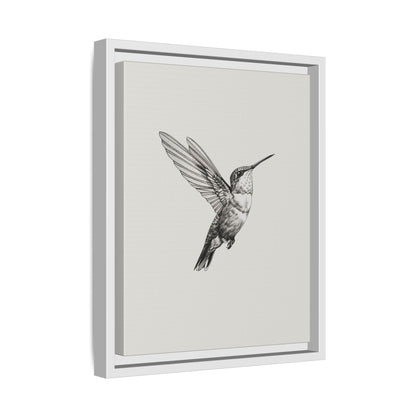 Framed Canvas - Flying Hummingbird Line Study