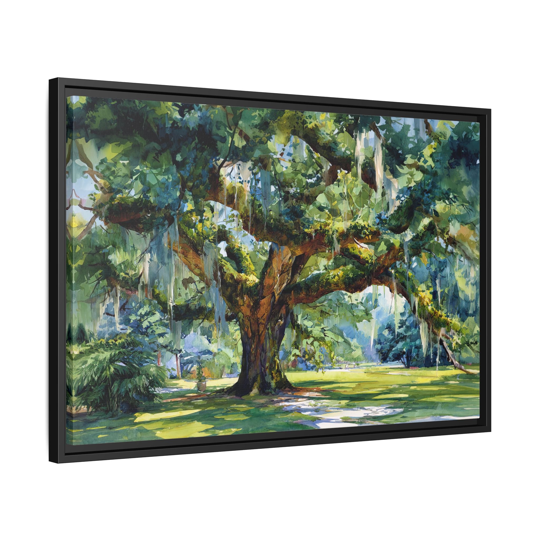 Framed Canvas - Whispering Southern Live Oak