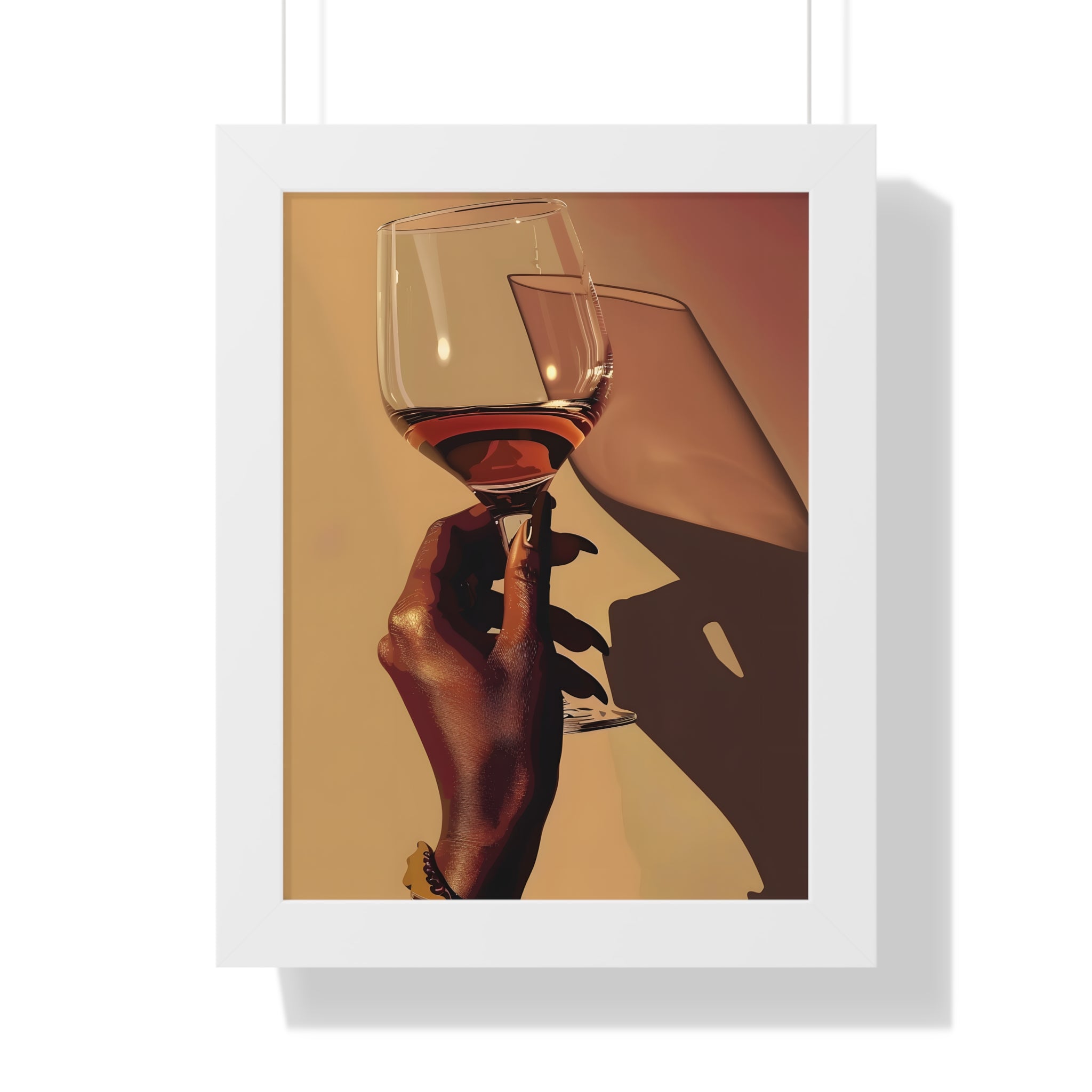 Framed Paper Print - Golden Hour Wine Toast