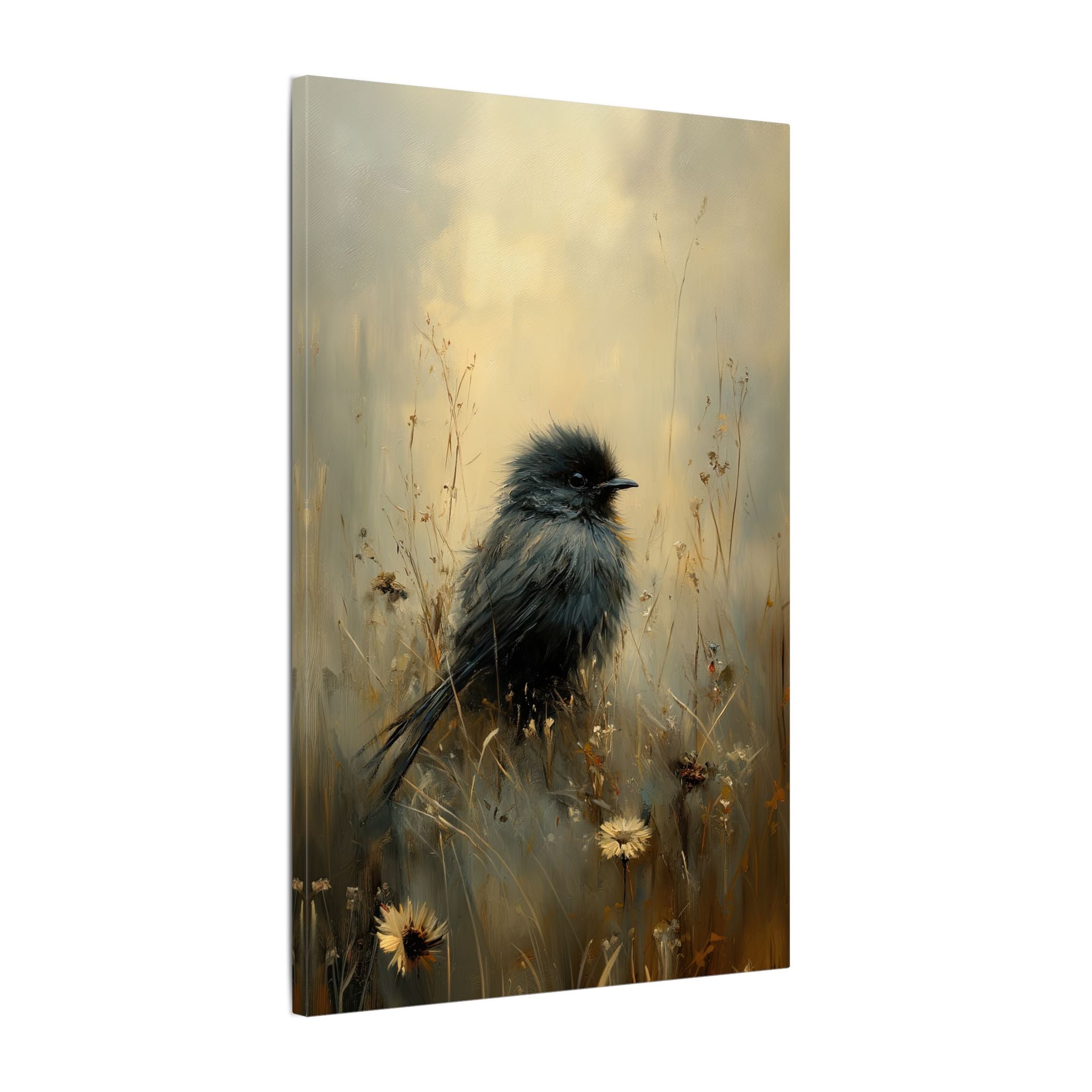 .75" Matte Canvas - Golden Meadow Bird