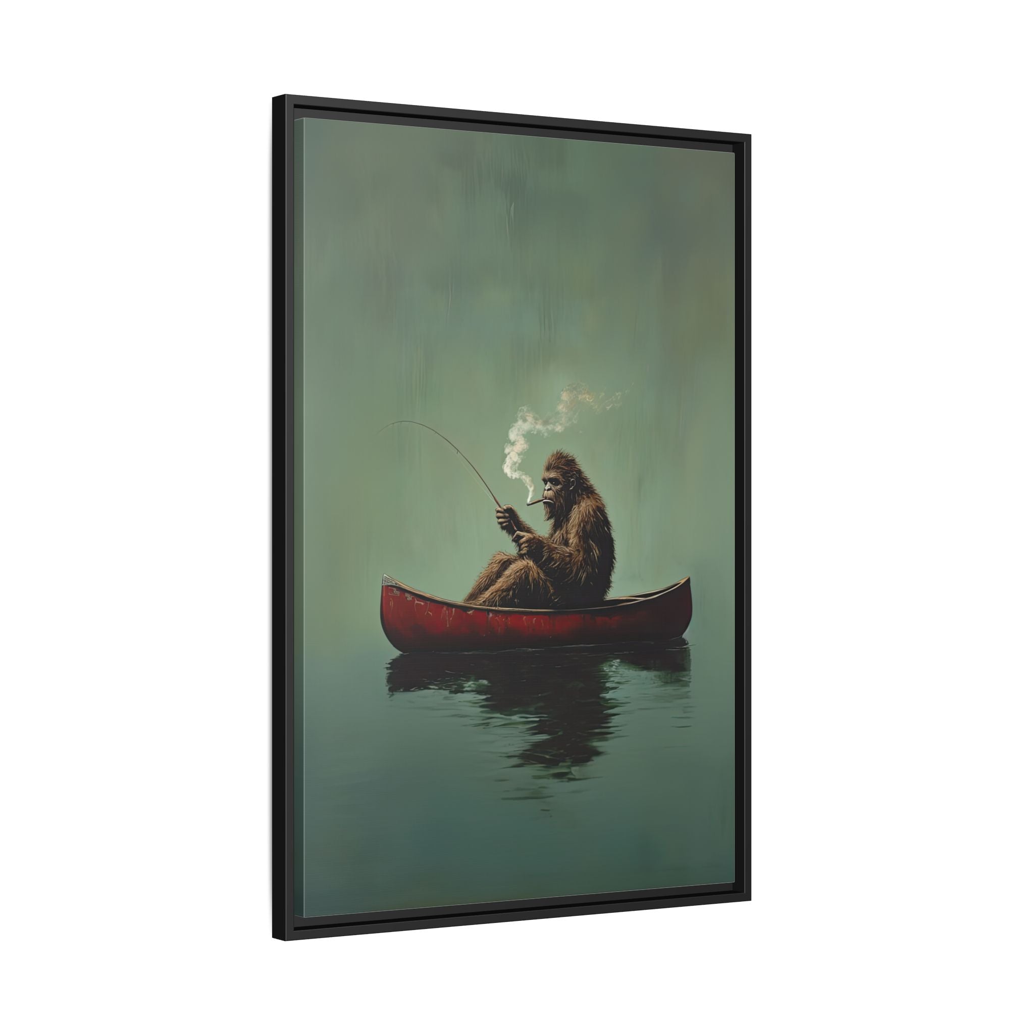Framed Canvas - Bigfoot Canoe Adventure