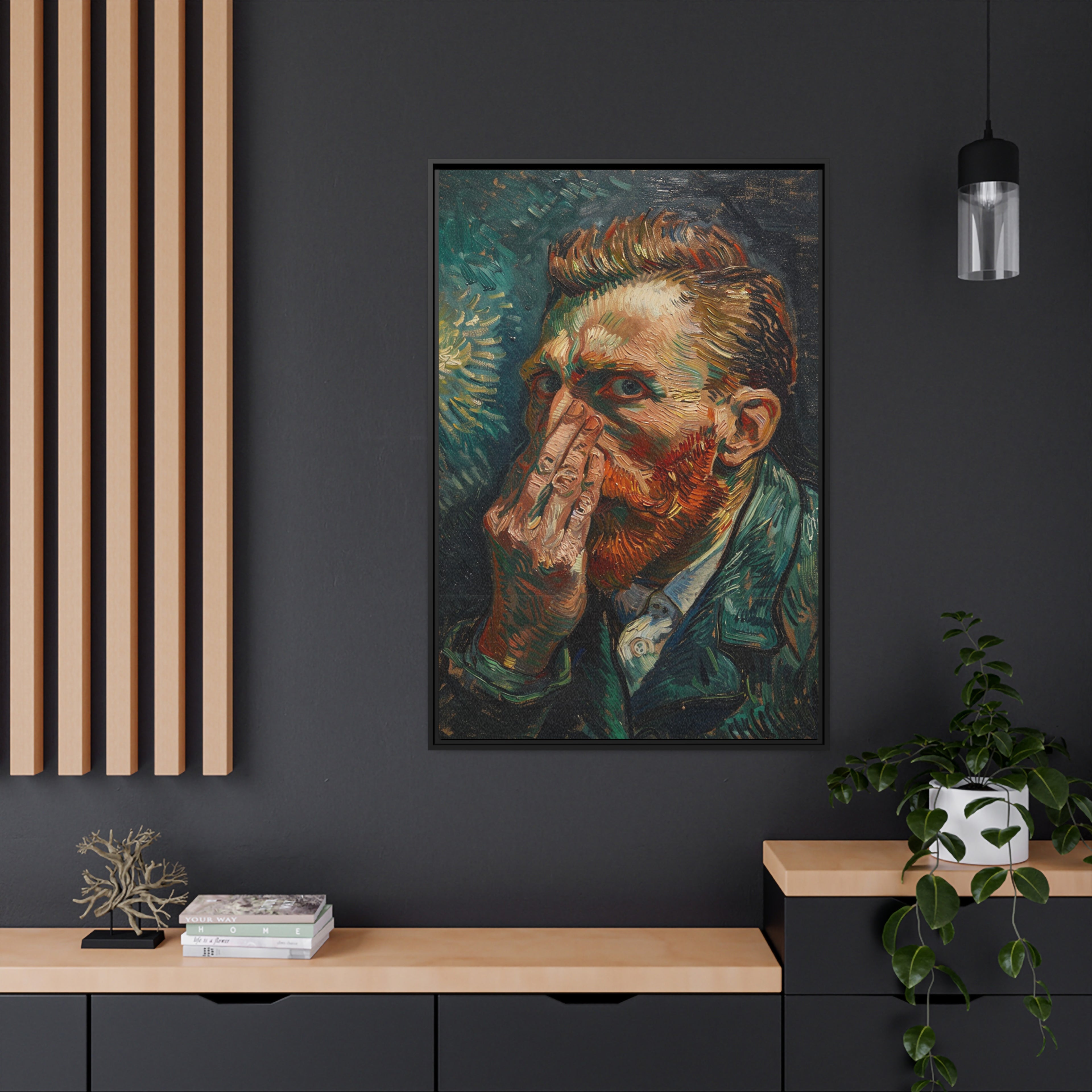 Framed Canvas - Van Gogh Stinky Glare