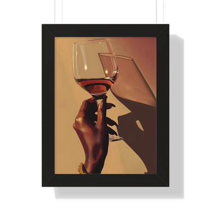 Framed Paper Print - Golden Hour Wine Toast