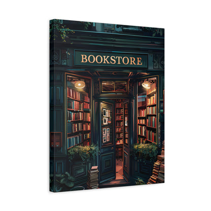 1.25" Matte Canvas - Midnight Bookstore Glow