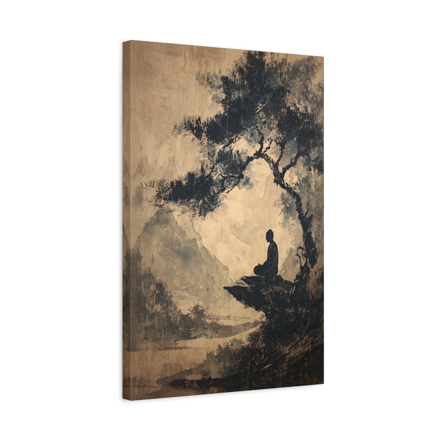 1.25" Matte Canvas - Mountain Tree Zen Silence