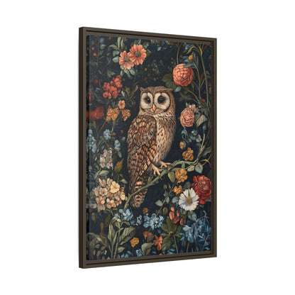 Framed Canvas - Guardian of the Floral Night