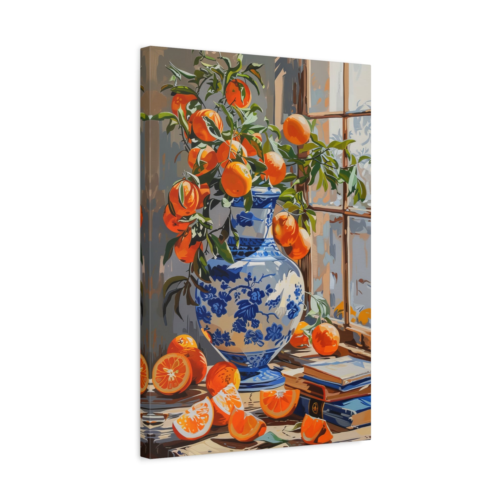 1.25" Matte Canvas - Sunlit Citrus &amp; Porcelain