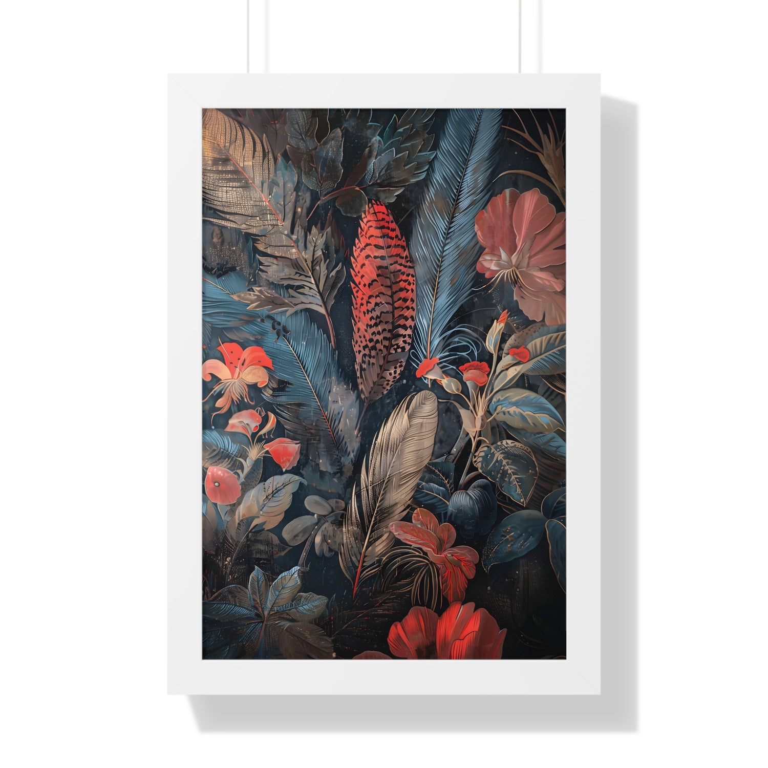 Framed Paper Print - Midnight Garden Reverie