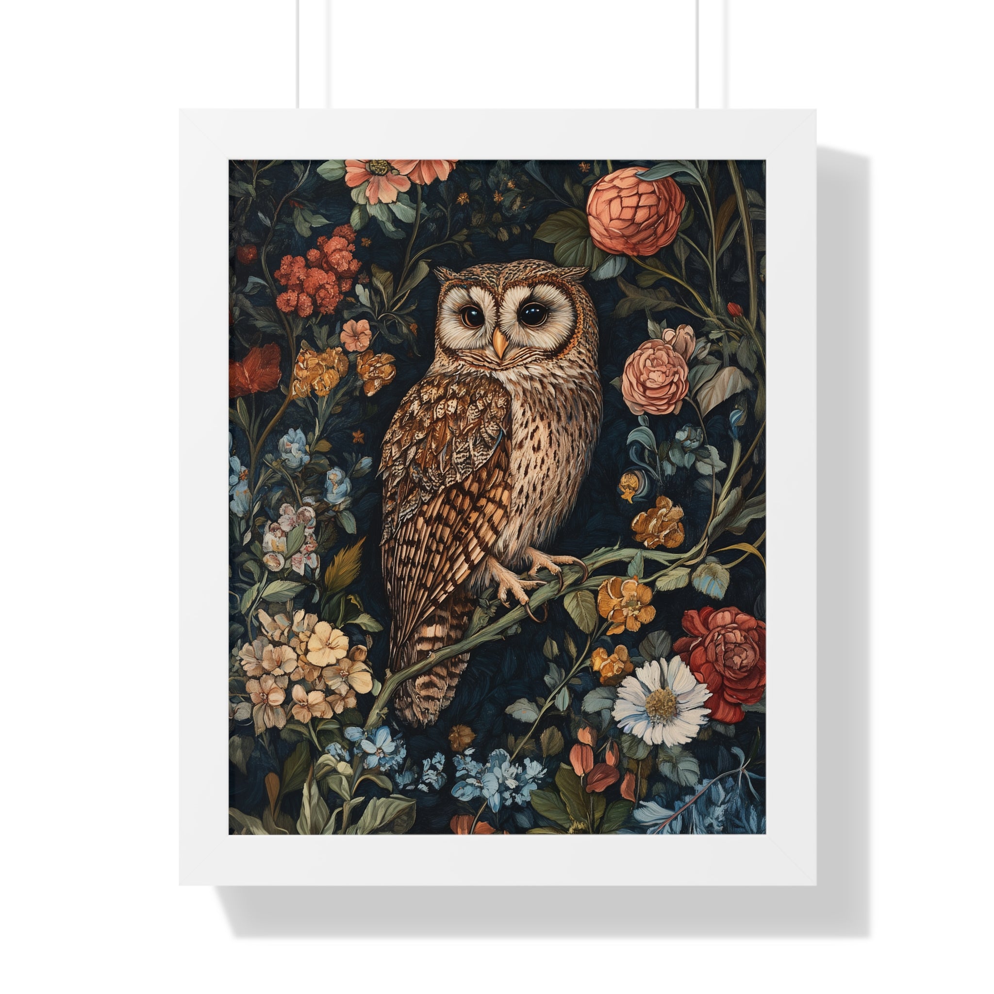 Framed Paper Print - Guardian of the Floral Night