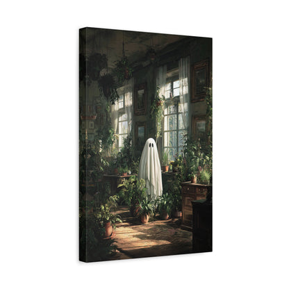 1.25" Matte Canvas - Ghost Among Houseplants