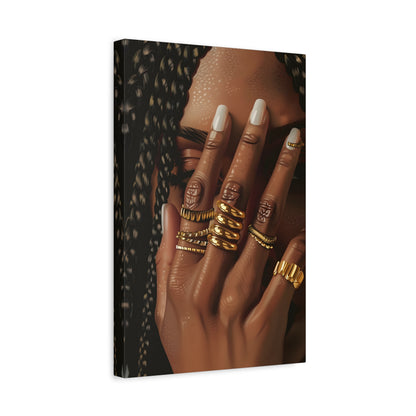 1.25" Matte Canvas - Braided Golden Ring Beauty