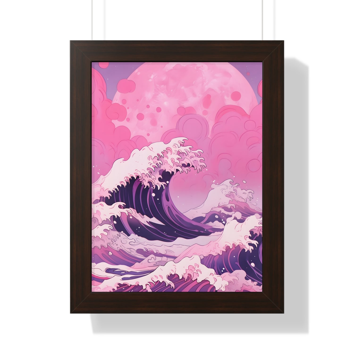 Framed Paper Print - Pink Moon Tide