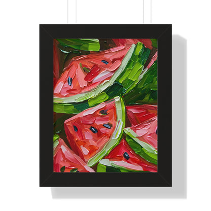 Framed Paper Print - Juicy Watermelon Slices
